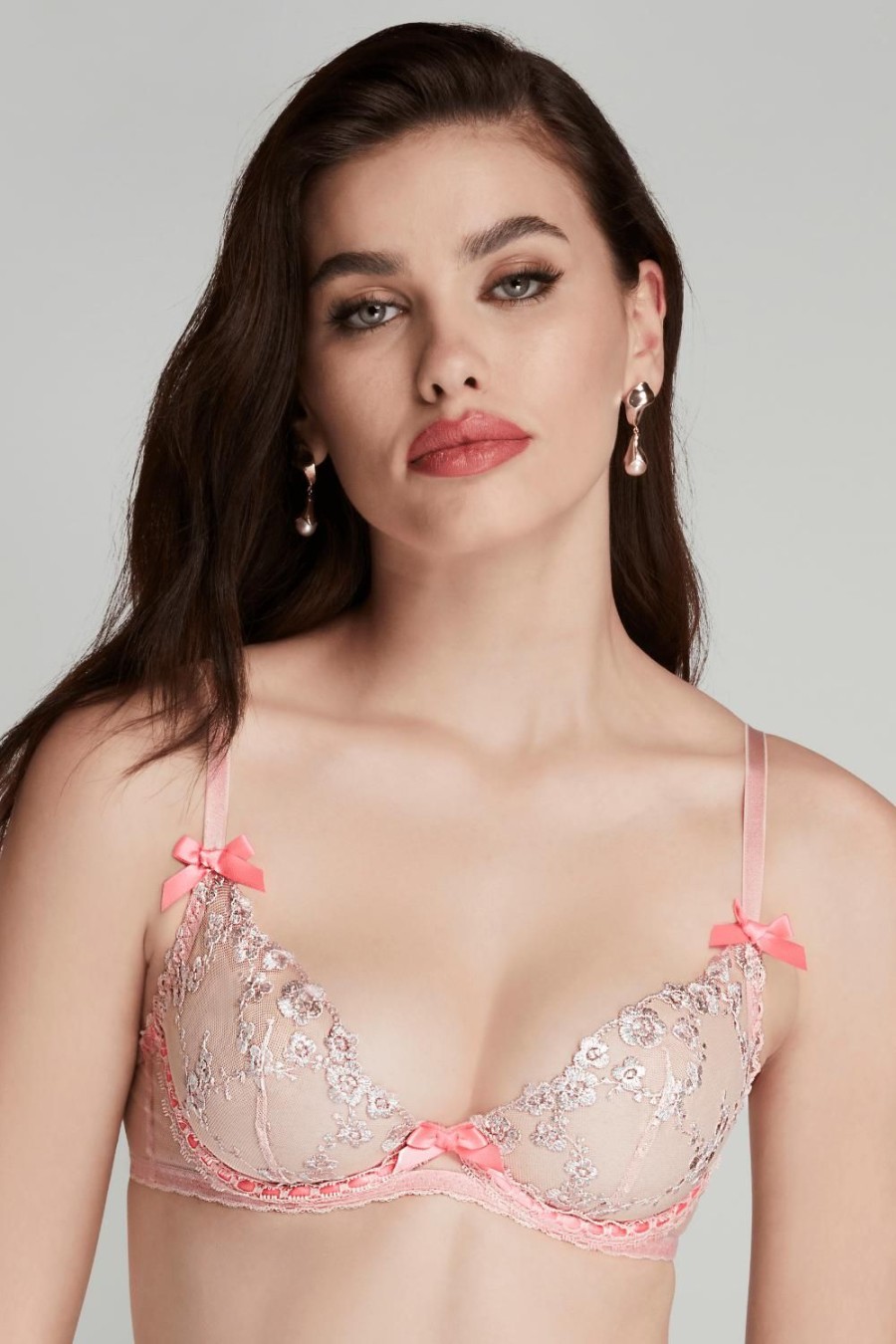 Bras Agent Provocateur | Adelie Plunge Underwired Bra Pink