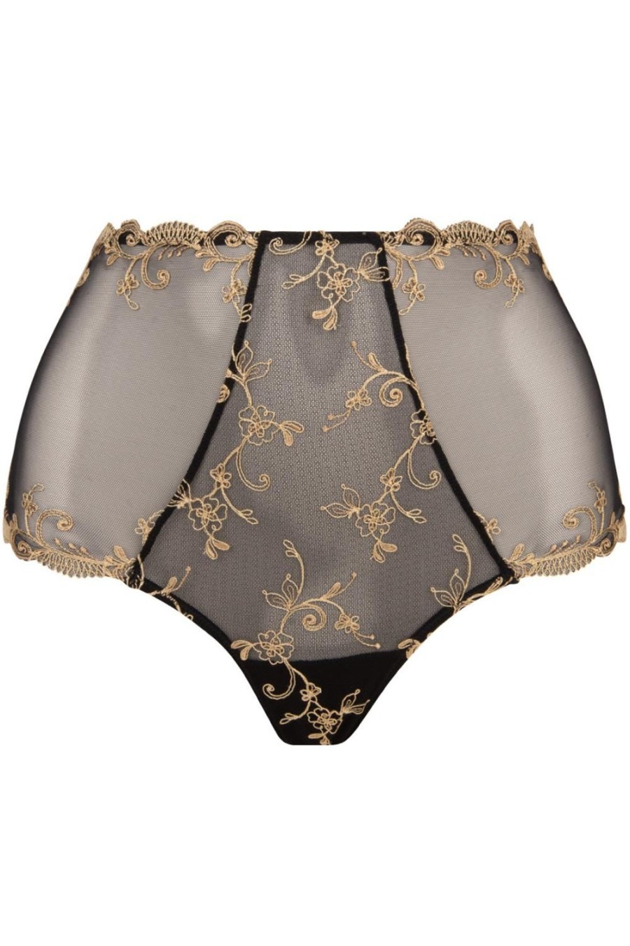 Lingerie Lise Charmel Briefs | Deesse En Glam High Waist Brief Black/Gold