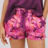 Nightwear Cyberjammies | Carina Palm Leaf Print Shorts Magenta Mix