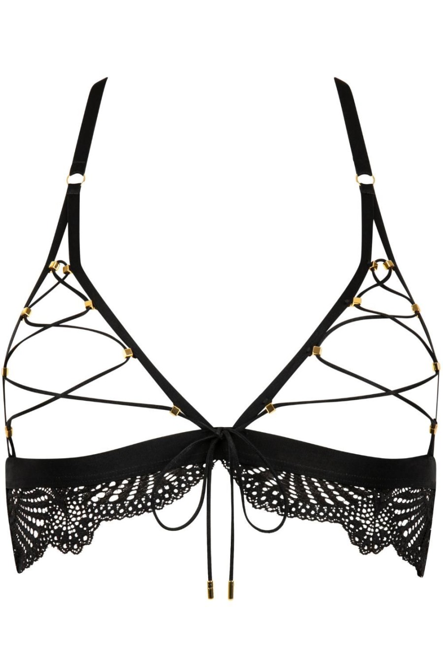 Bras Atelier Amour | Enlace Moi Open Triangle Bra Black