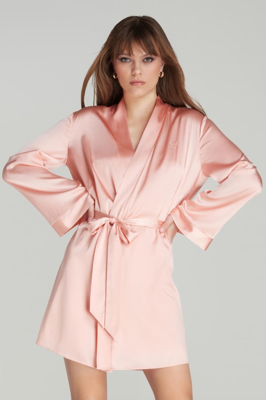 Nightwear Agent Provocateur | Arlette Short Dressing Gown Blush