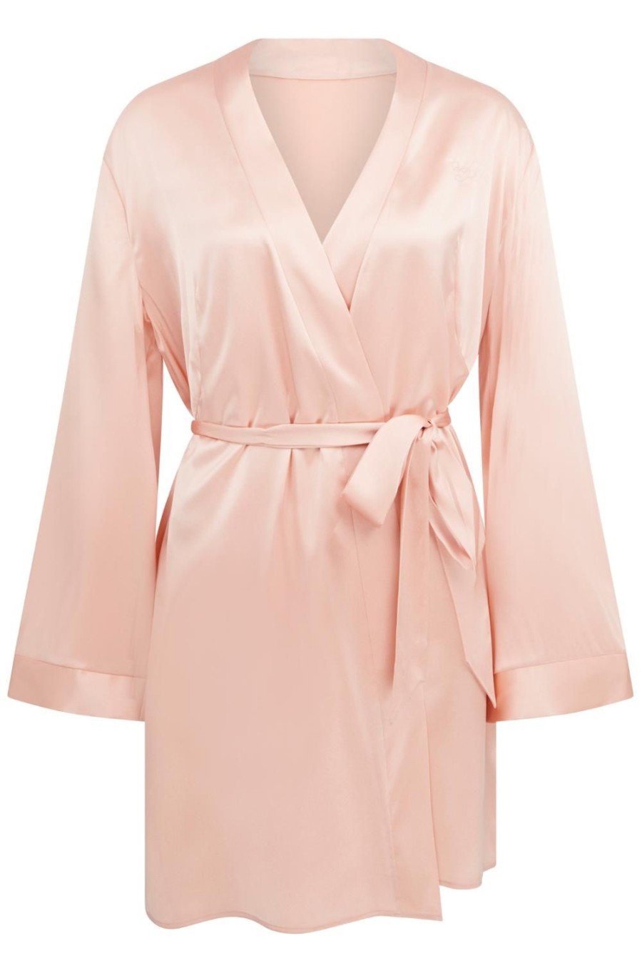 Nightwear Agent Provocateur | Arlette Short Dressing Gown Blush