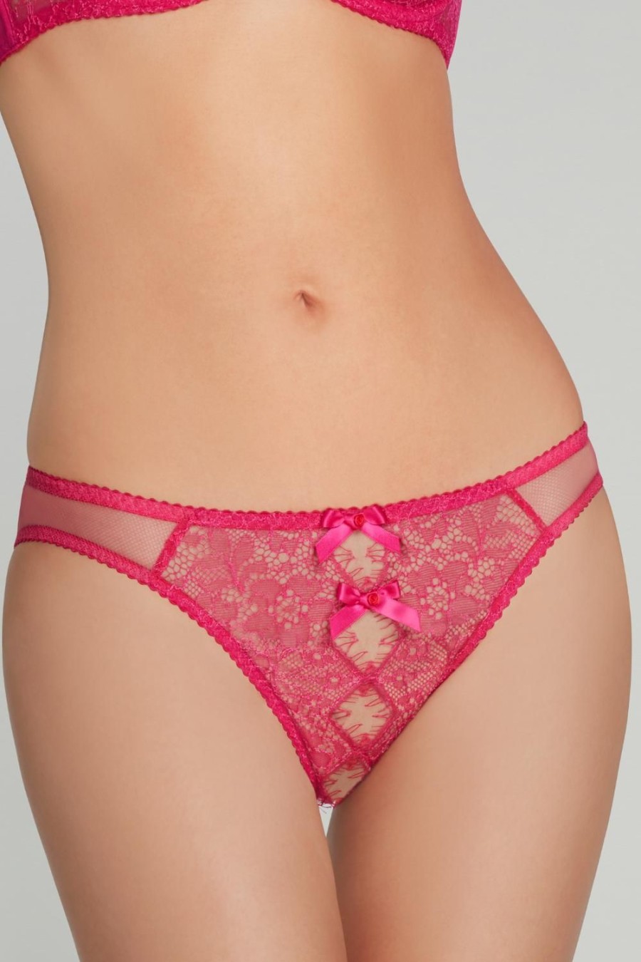 Lingerie Agent Provocateur Briefs | Lorna Lace Ouvert Fuchsia