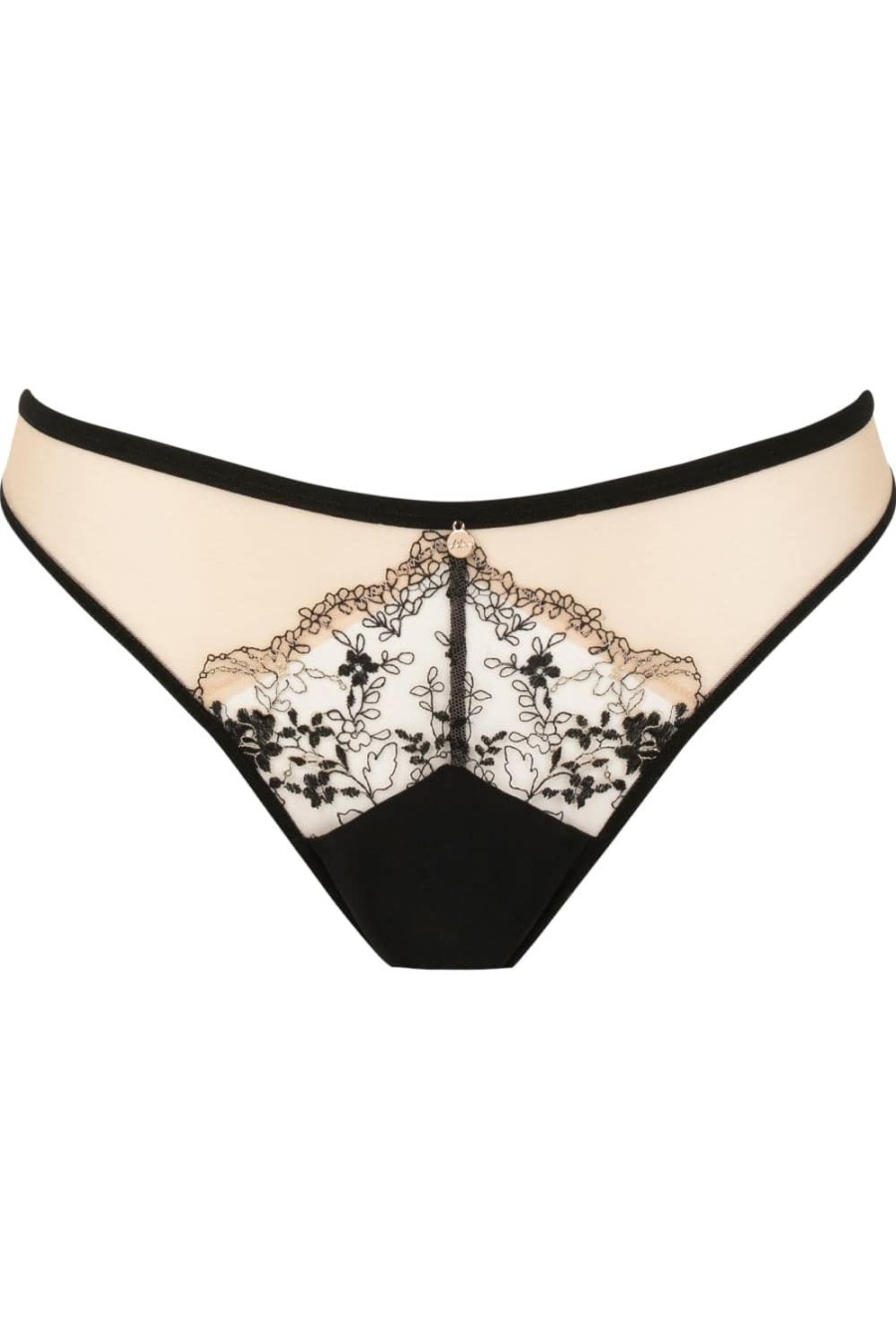 Lingerie Atelier Amour Thongs | Apres Minuit Tanga Nude/Black