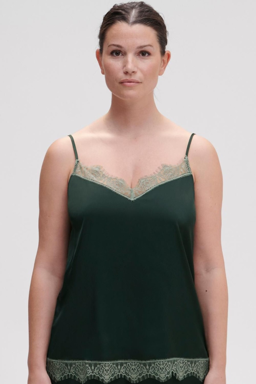 Nightwear Simone Pérèle | Satin Secrets Camisole Kolsai Green