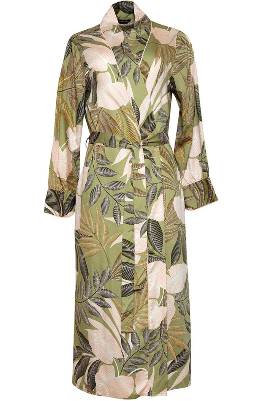 Nightwear Fable & Eve | Richmond Leaf Print Long Dressing Gown Multi