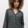 Nightwear Cyberjammies | Whistler Check Pyjama Top Green Mix