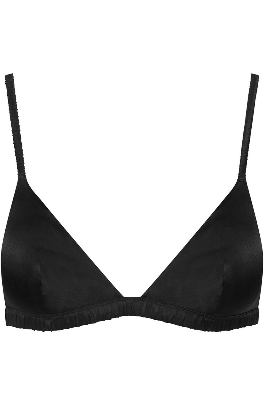 Bras Maison Close | Rendez-Vous Silk Triangle Bra Black