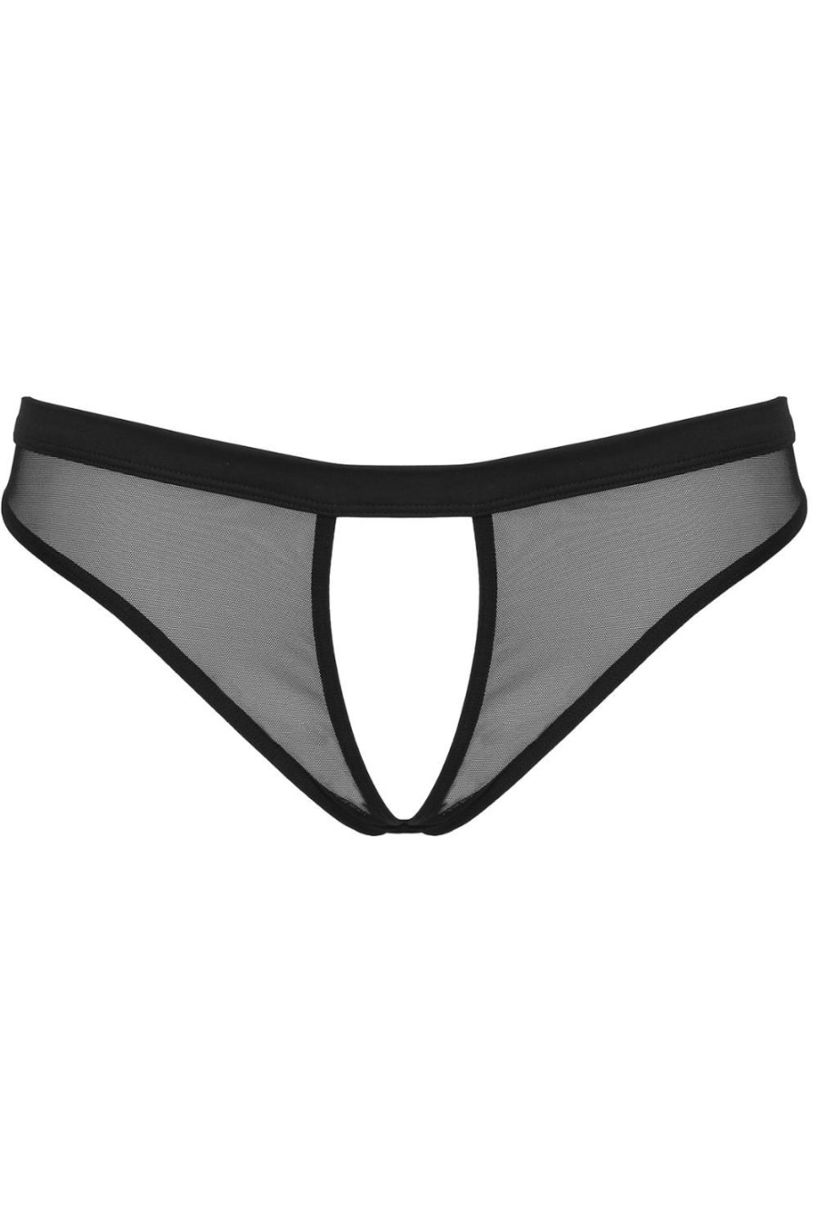 Lingerie Maison Close Sheer Lingerie | Pure Tentation Open Brief Black