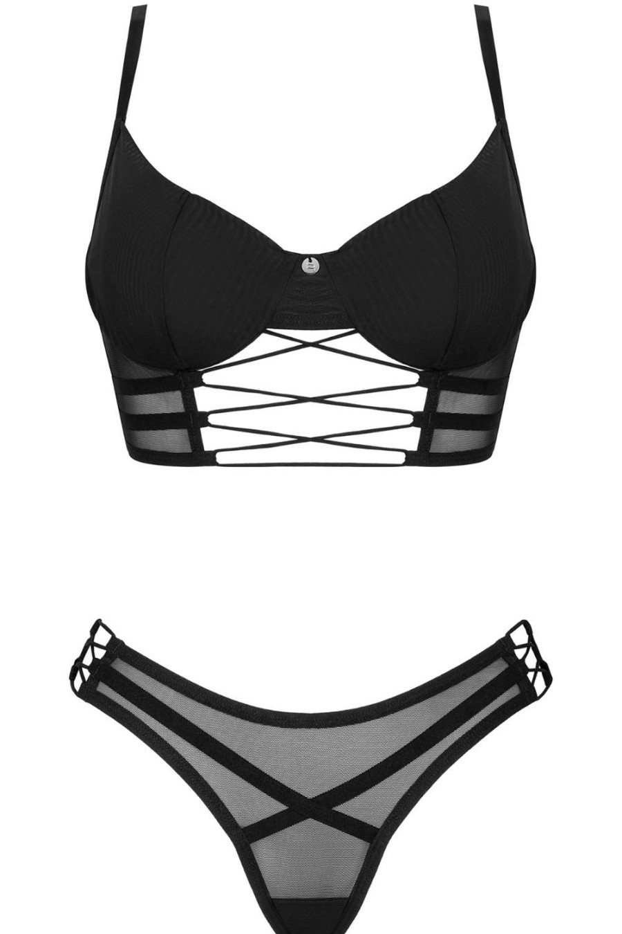 Lingerie Obsessive Lingerie Sets | Roxelia Bra & Thong Black