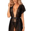 Nightwear Obsessive | Giully Robe, Size L-Xl (Uk 12-14) Black