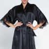 Nightwear Lise Charmel | Splendeur Soie Mid Length Robe Black