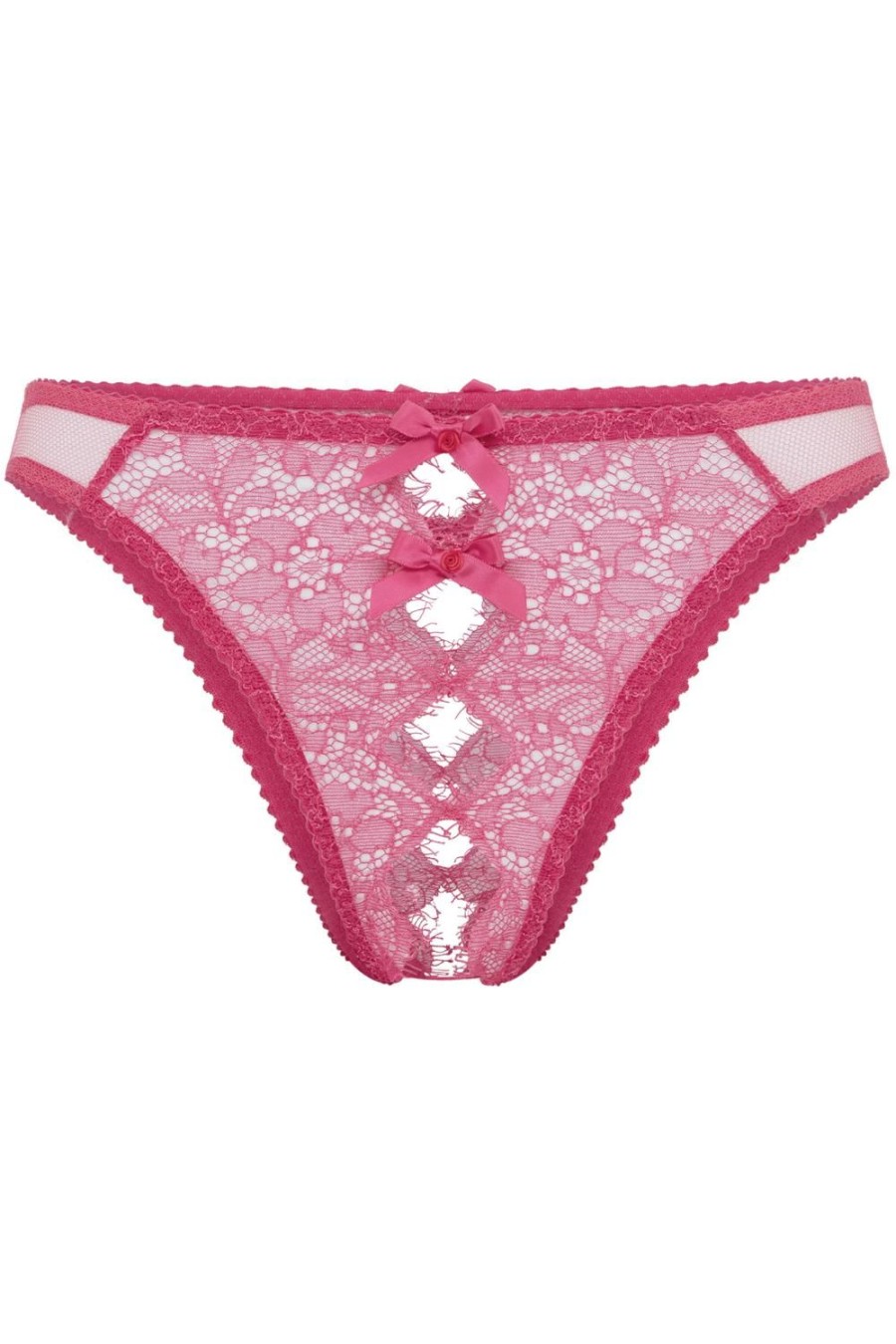 Lingerie Agent Provocateur Crotchless Lingerie | Lorna Lace Ouvert Fuchsia