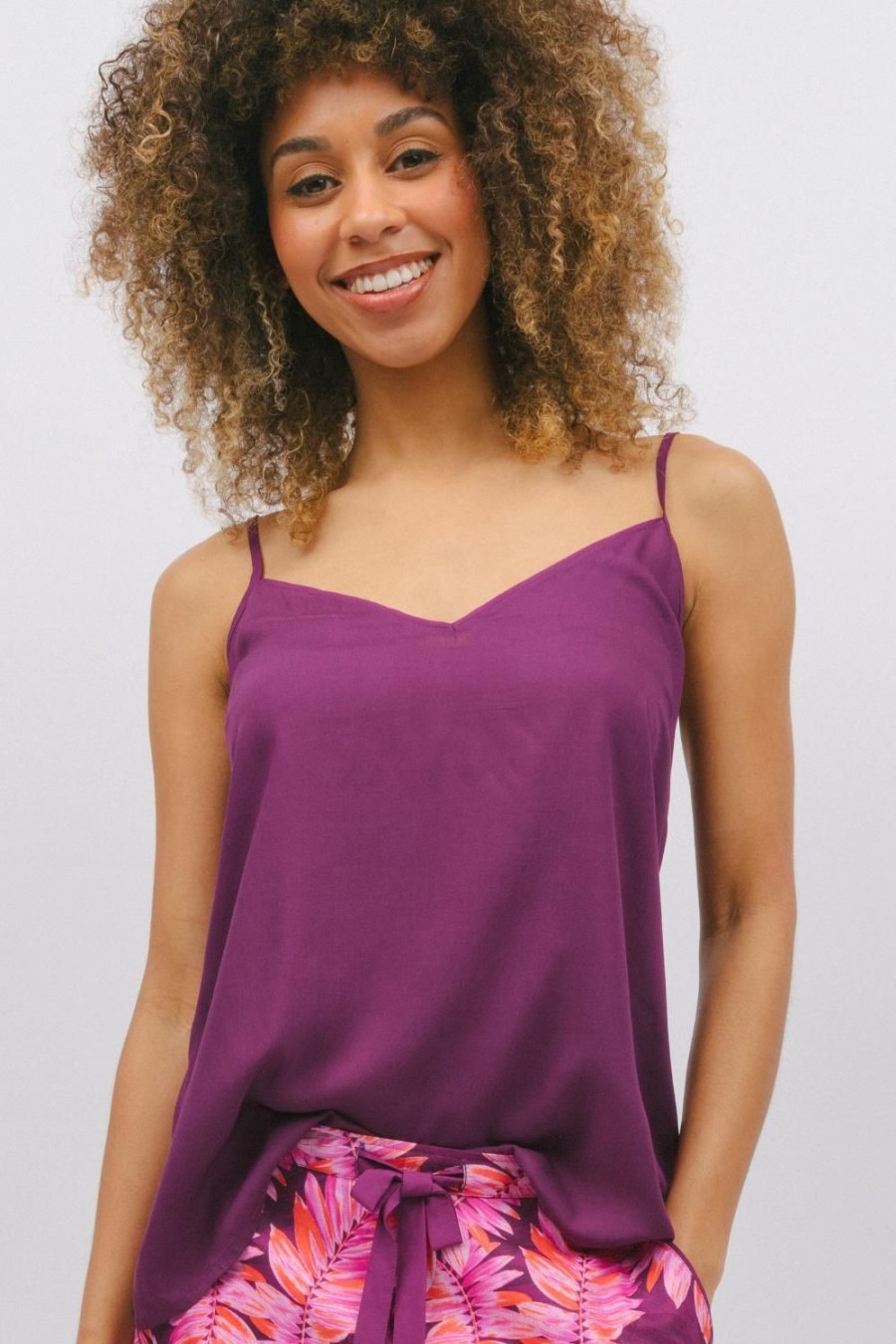 Nightwear Cyberjammies | Carina Modal Camisole Magenta