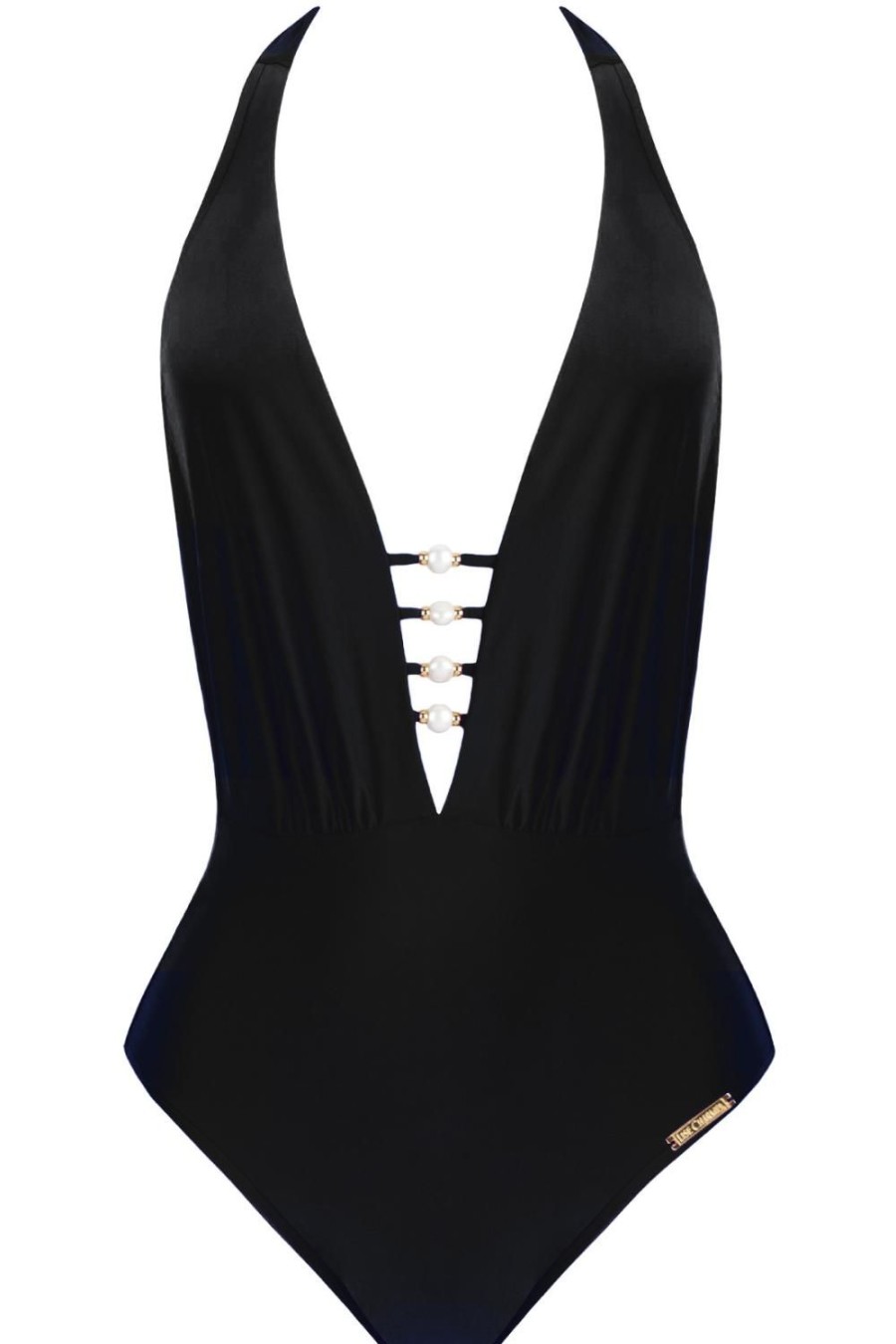 Swimwear Lise Charmel | Perles Nacrees Halter Swimsuit Black