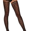 Hosiery Obsessive Strip Panty Tights | S817 Garter Tights Black