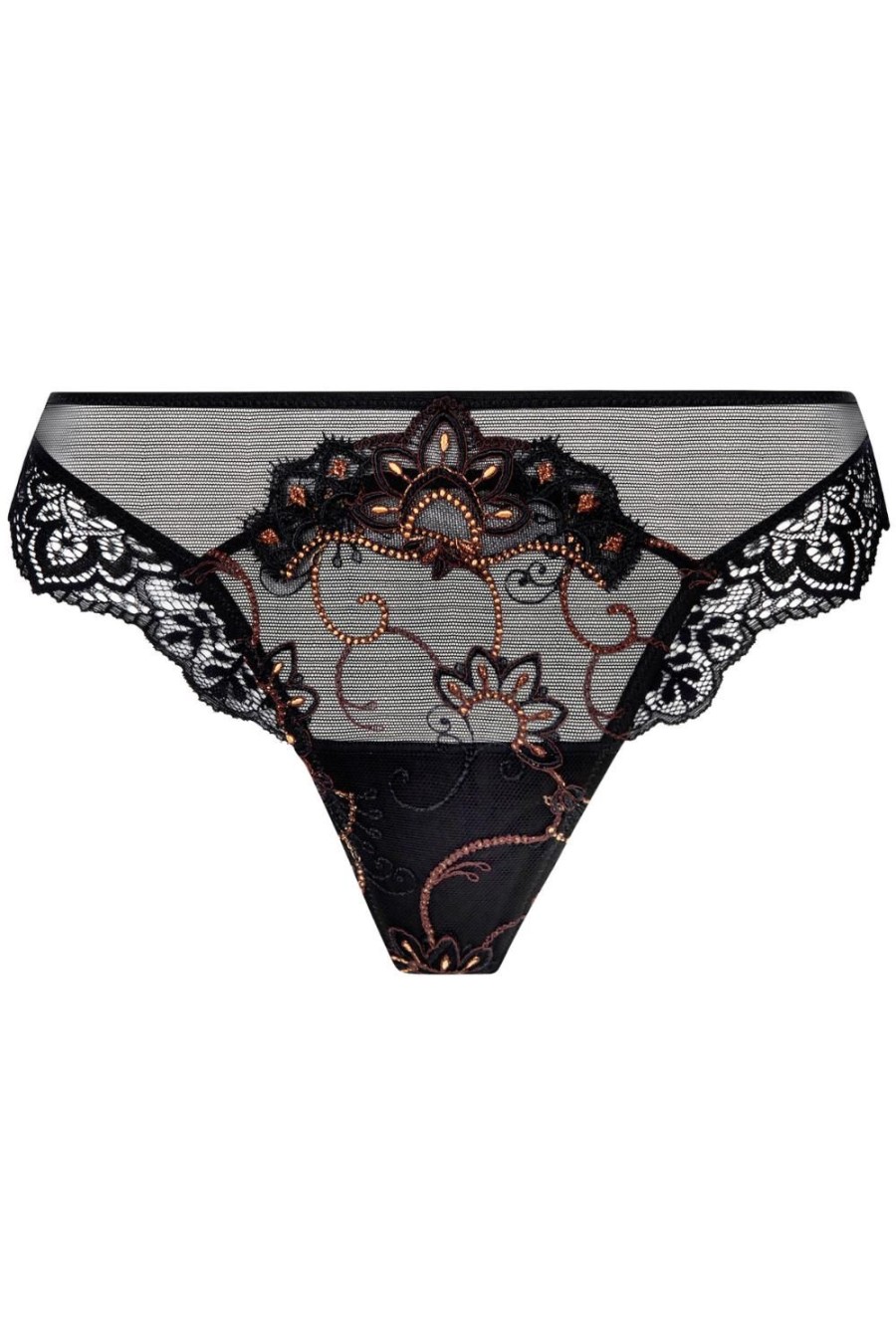 Lingerie Lise Charmel Thongs | Fauve Amour Thong Amber Panther