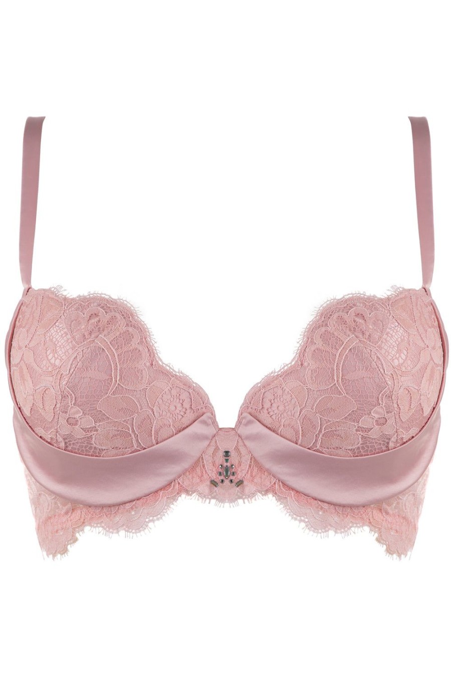 Bras Prelude | Marlene Push Up Bra With Swarovski Crystals (B-Dd Cup Sizes) Pink