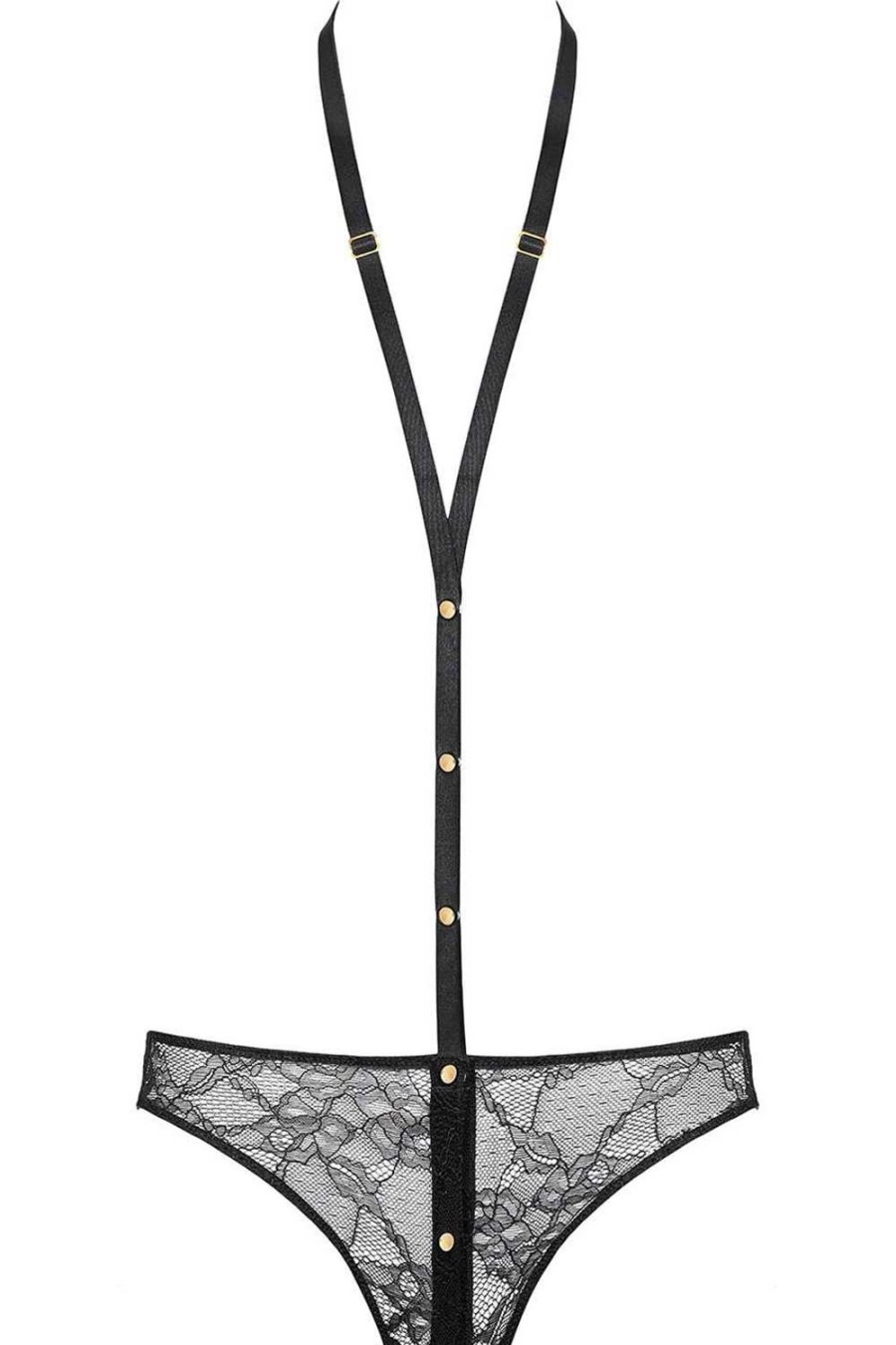 Knickers Maison Close | Jeux Magnetiques Openable Harness Brief Black