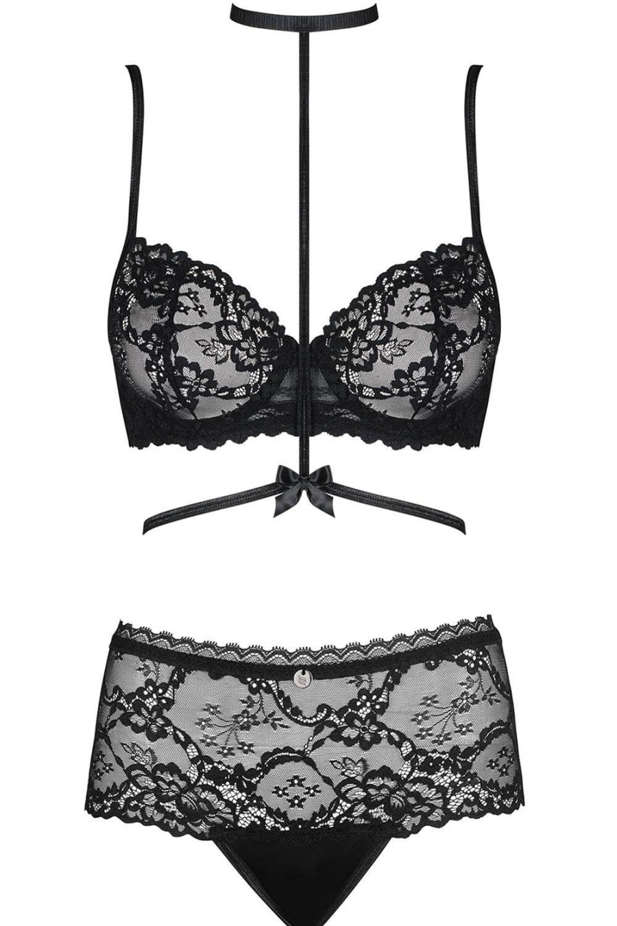 Lingerie Obsessive 2 Piece Sets | Raquelia Bra & Shorty Black