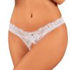 Knickers Obsessive | Heavenlly Crotchless Thong White