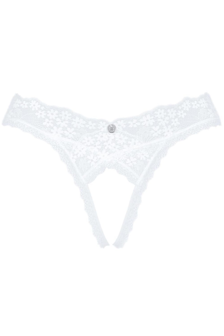 Knickers Obsessive | Heavenlly Crotchless Thong White