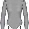 Lingerie Maison Close Sheer Lingerie | Corps A Corps Long Sleeved Thong Body Black