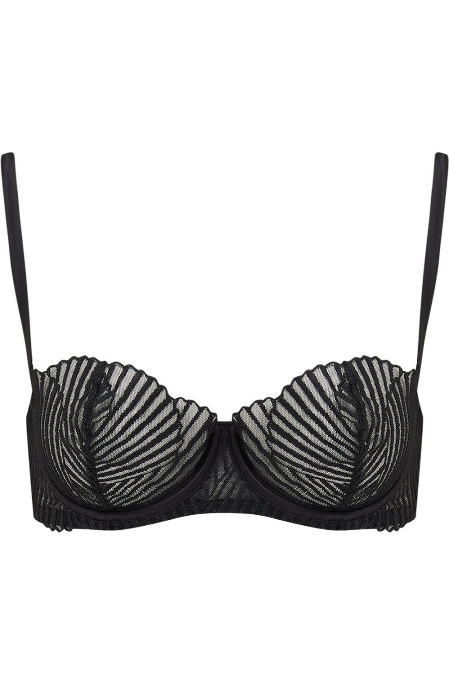 Bras Coco de Mer | Athena Underwired Balcony Bra Black