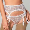 Lingerie Agent Provocateur Sheer Lingerie | Ozella Suspender White