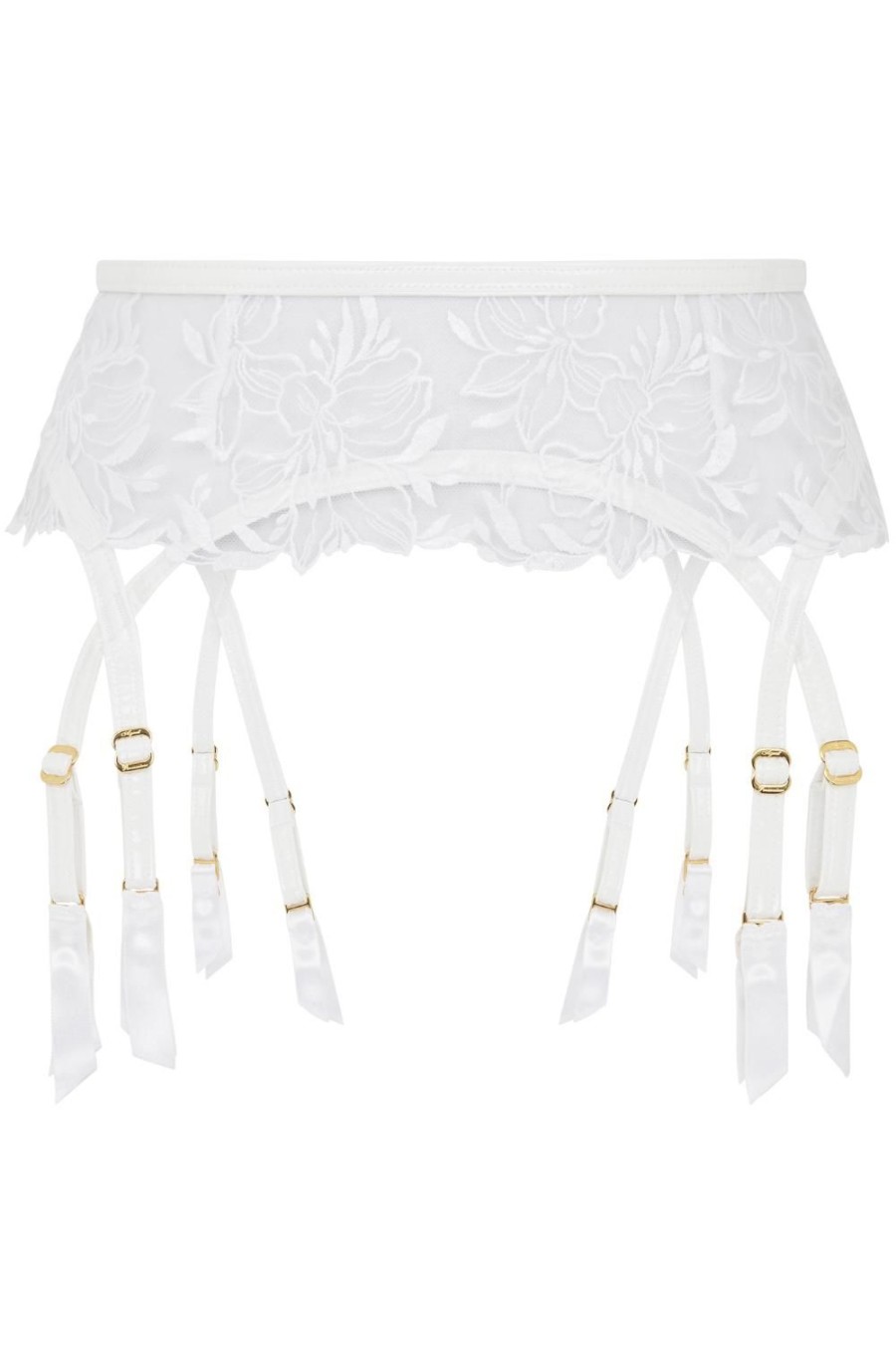 Lingerie Agent Provocateur Sheer Lingerie | Ozella Suspender White