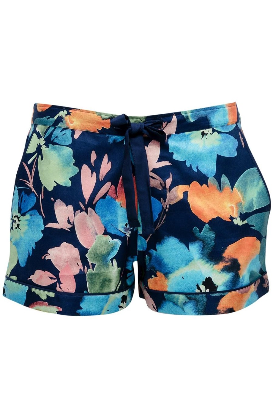 Nightwear Cyberjammies | Bea Floral Print Shorts Dark Blue Mix