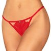 Lingerie Obsessive Crotchless Lingerie | Ingridia Crotchless Mini Thong Red