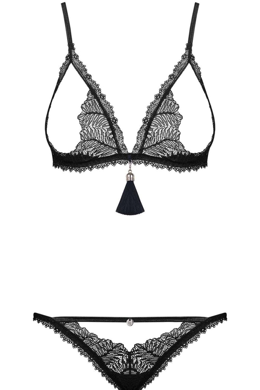 Lingerie Obsessive 2 Piece Sets | Romanesa Bra & Thong Black