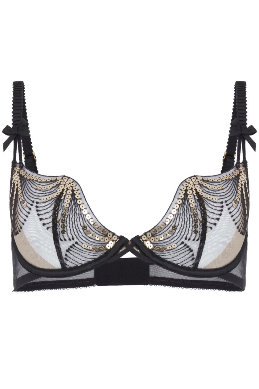 Bras Agent Provocateur | Quinny Underwired Plunge Bra Black/Gold