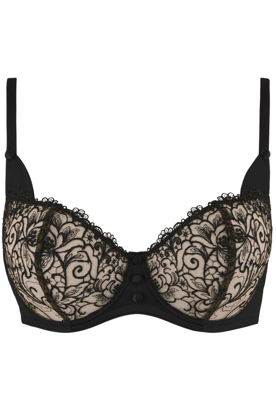 Bras Aubade | Karl Lagerfeld - Miss Karl Underwired Half Cup Bra Black Tuxedo