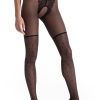 Lingerie Amour Crotchless Lingerie | Lolita Crotchless Tights 30 Denier Black