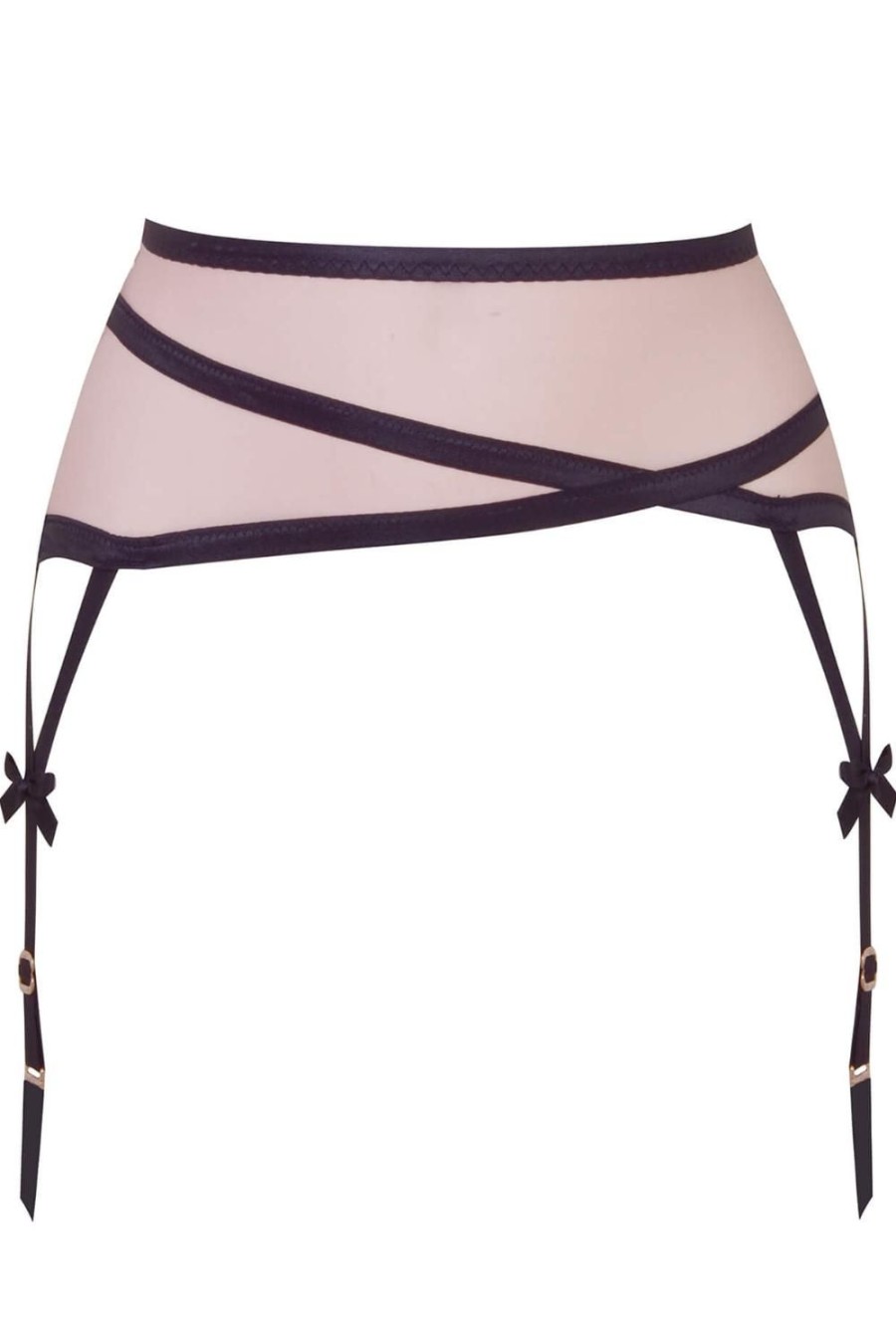 Lingerie Agent Provocateur Suspender Belts | Joan Suspender Mink/Black