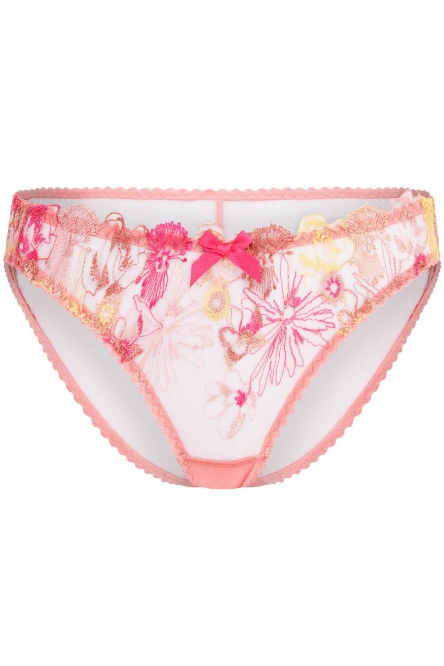 Knickers Agent Provocateur | Zuri Brief Dusky Pink/Yellow