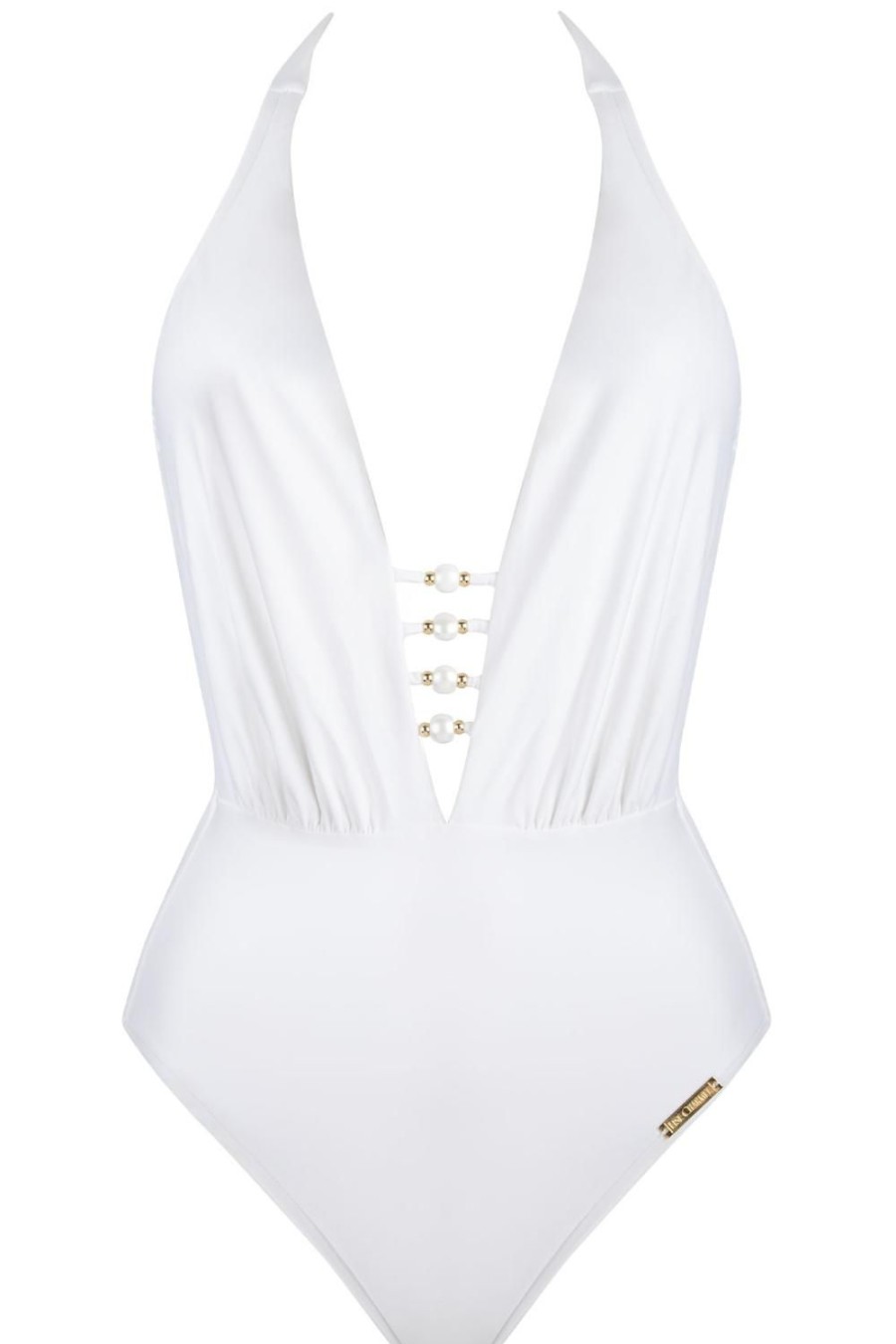 Swimwear Lise Charmel | Perles Nacrees Halter Swimsuit White