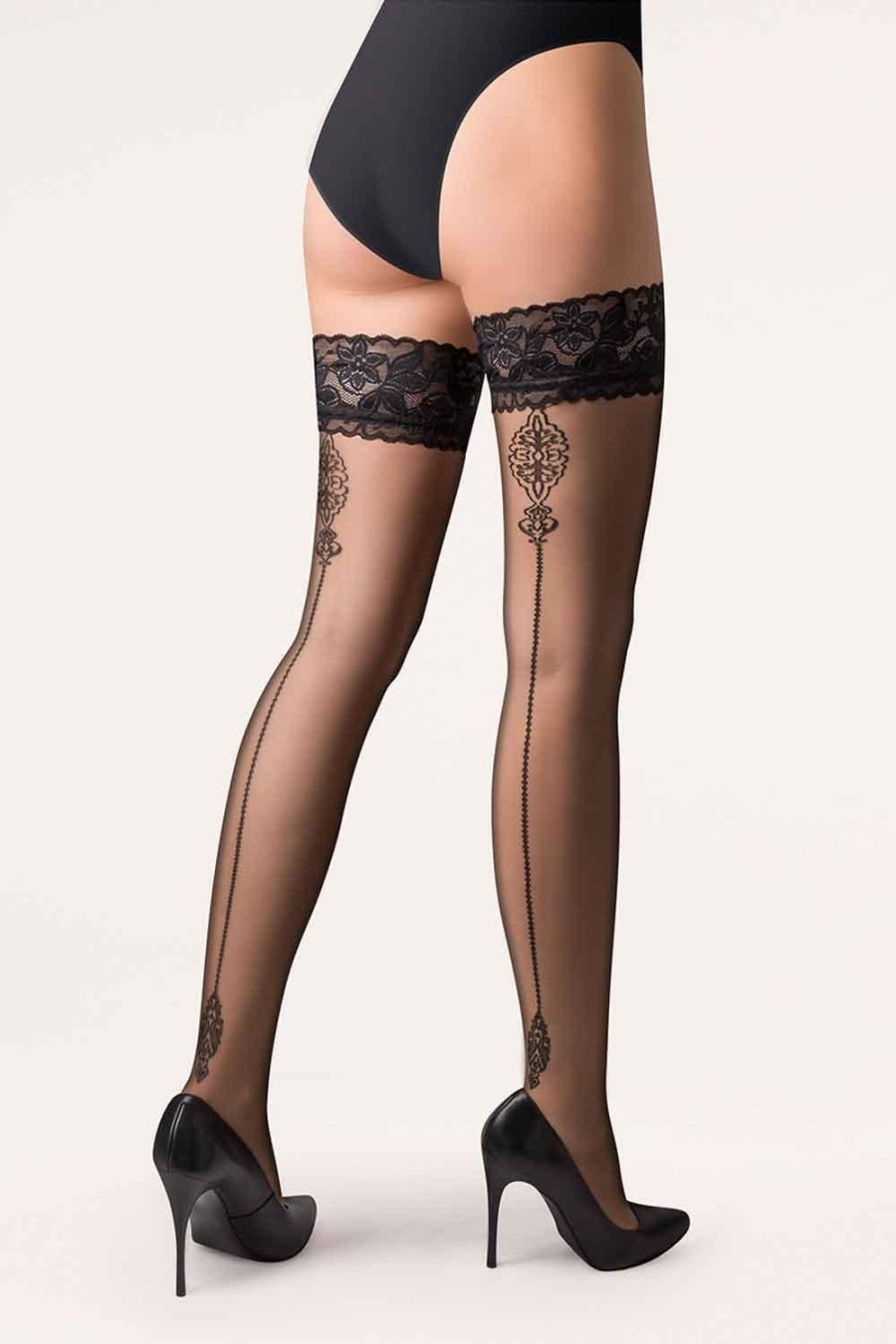 Hosiery Gabriella Black Hold Ups | Lana Hold Ups 20 Denier Black