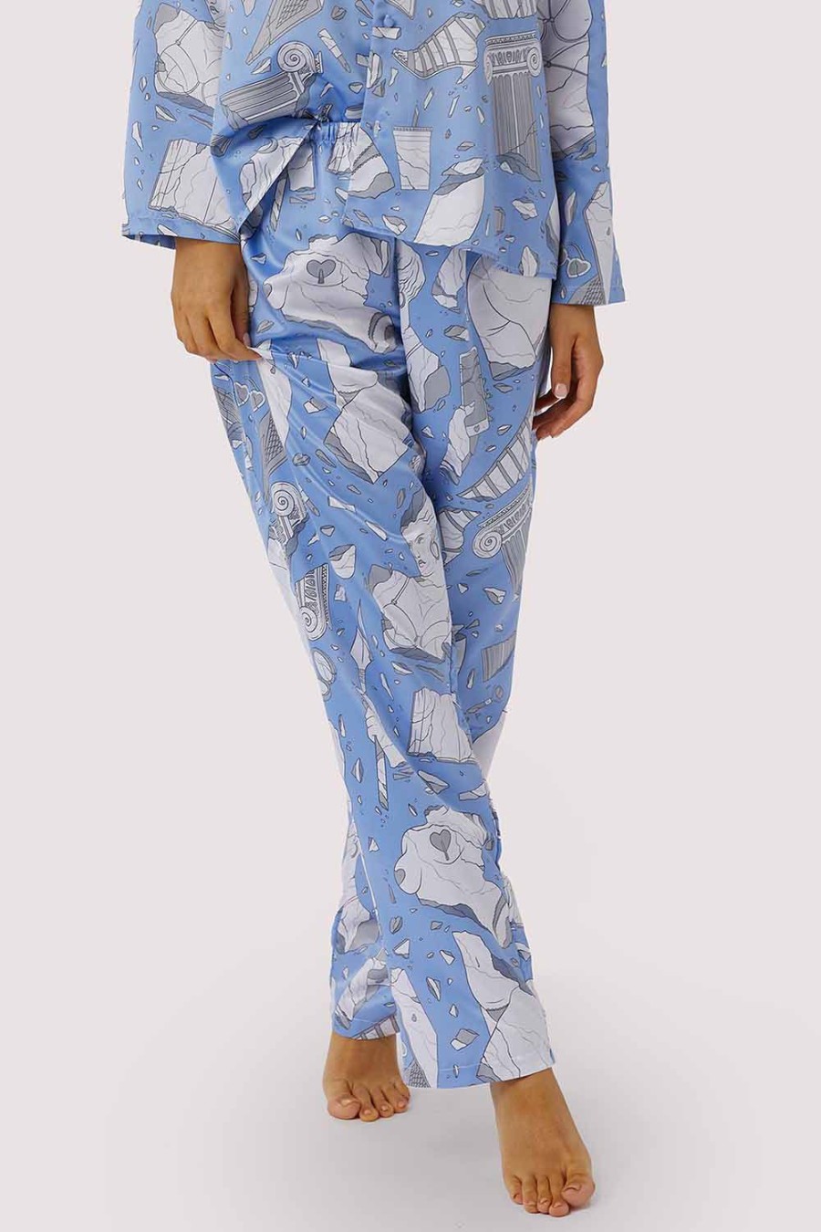 Nightwear Playful Promises | Logan Spector Statues Satin Pyjama Pants Multi