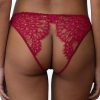 Lingerie Coco de Mer Ouvert Knickers | Astrantia Open Knicker Crimson