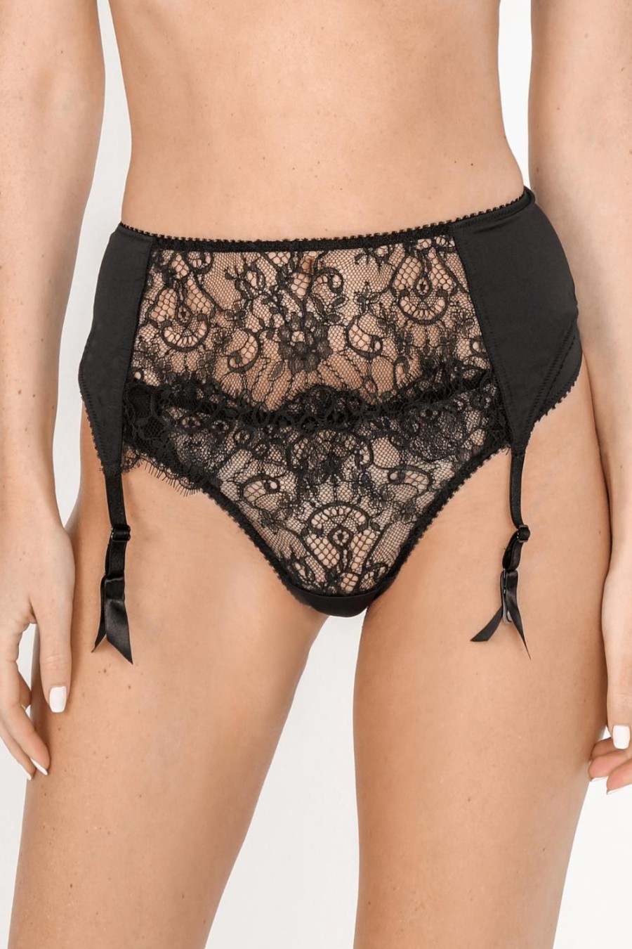 Lingerie Jolidon Suspender Belts | French Connection Suspender Belt Black