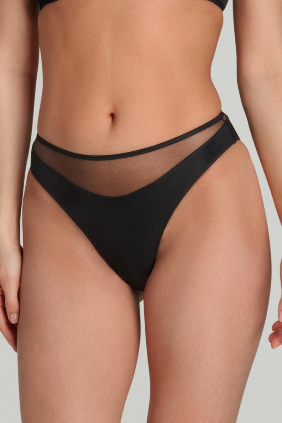 Lingerie Agent Provocateur Briefs | Lucky High Leg Brief Black