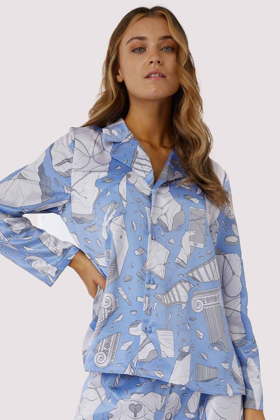 Nightwear Playful Promises | Logan Spector Statues Long Pyjama Shirt Multi