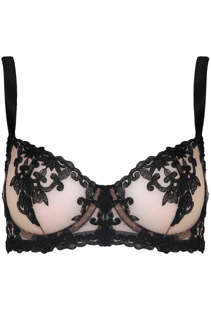 Bras Fleur of England | Onyx Balcony Bra Black