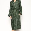 Nightwear Cyberjammies | Imogen Leaf Print Long Dressing Gown Green