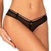 Lingerie Obsessive Crotchless Lingerie | Roxelia Crotchless Thong Black