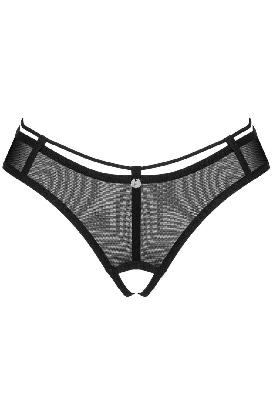 Lingerie Obsessive Crotchless Lingerie | Roxelia Crotchless Thong Black