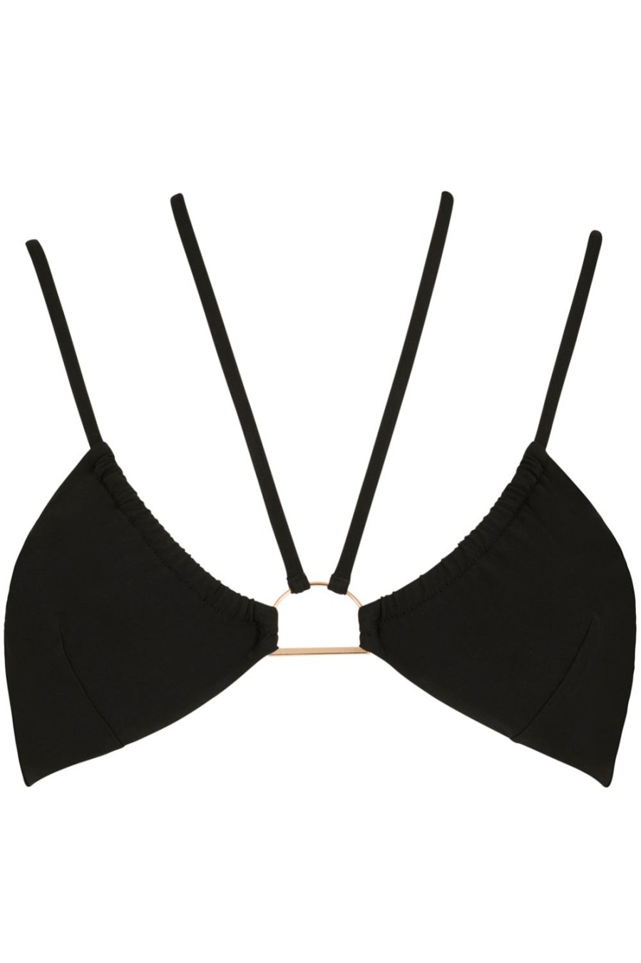 Swimwear Atelier Amour | L'Eau A La Bouche Bikini Top Black